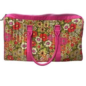 Sugar Thrillz Floral Quilted Travel Bag Tote Y2K Coquette Festival Boho EUC